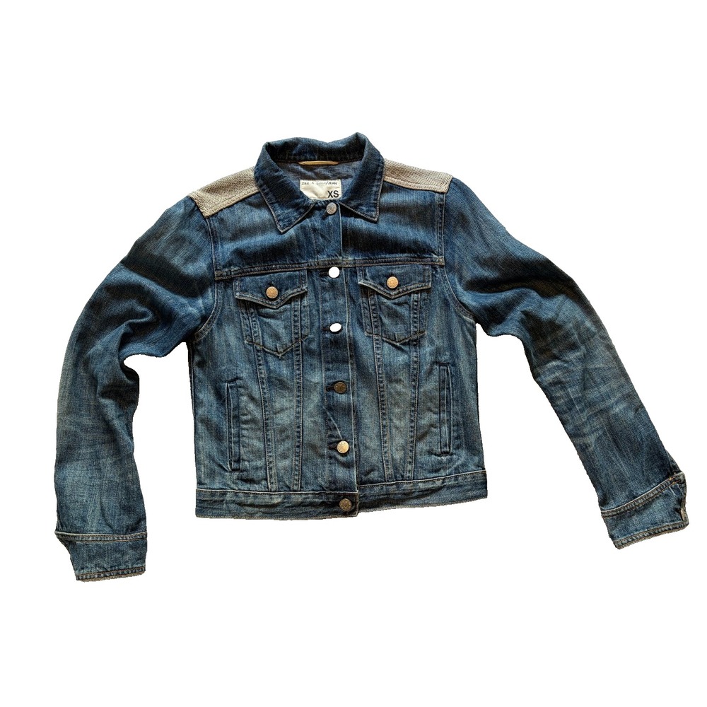 Rag & Bone Classic Trucker Denim Jacket Womens XS Button Front